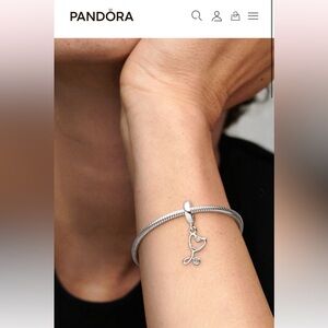 Pandora Stethoscope Heart Dangle Charm NWOT!